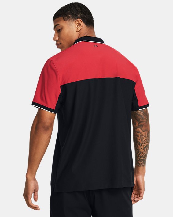 Polo UA Tour Tips Blocked pour homme, Red, pdpMainDesktop image number 1
